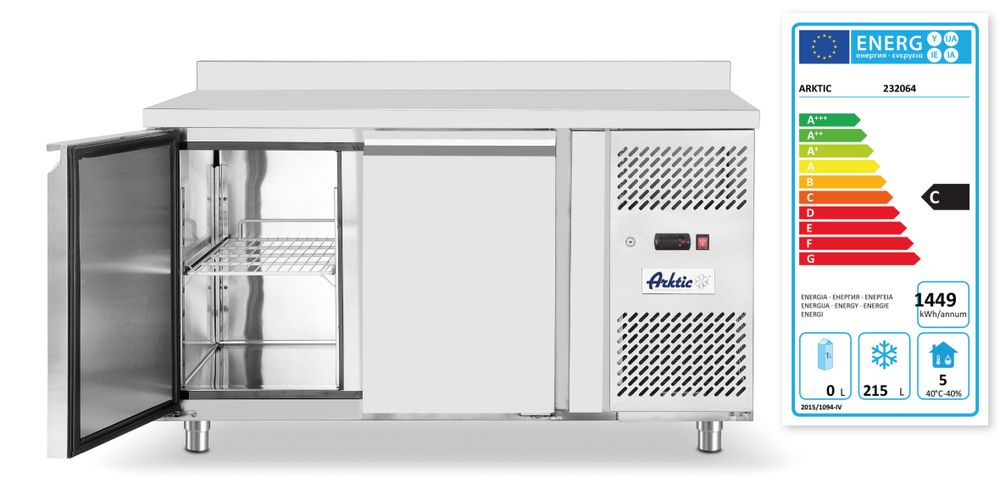 Bancone congelatore, 2 porte Arktic - lunghezza 700 × larghezza 1361 × altezza 879 mm | HE232064