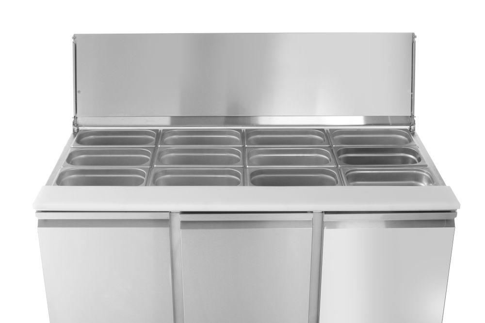 Saladette a tre porte 380L Arktic - lunghezza 702 × larghezza 1377 × altezza 1205 mm | HE232811
