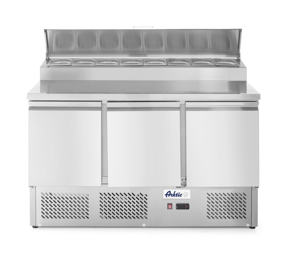 Saladette a tre porte con vetrinetta GN 380L Arktic - lunghezza 702 × larghezza 1365 × altezza 1265 mm | HE232897