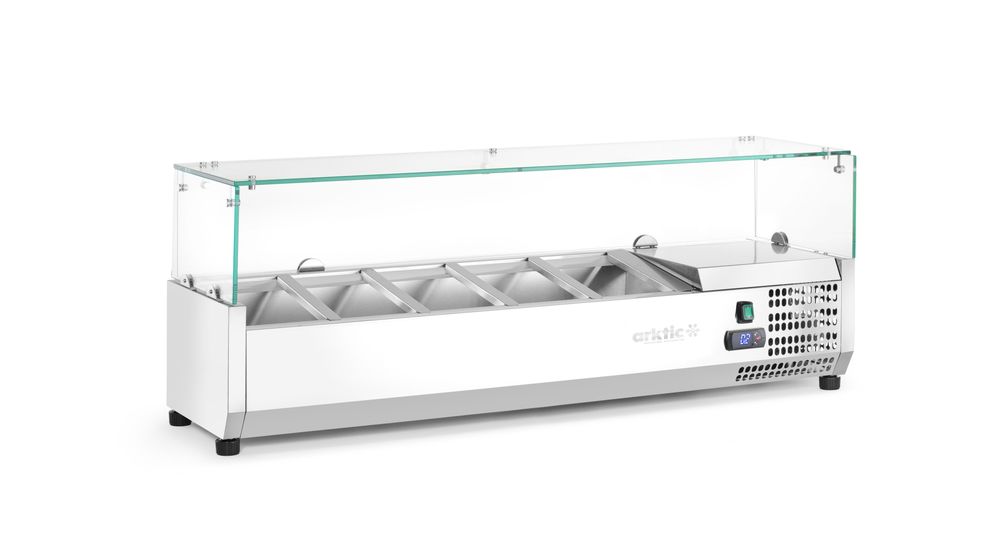 Vetrina refrigerata GN 1/4 Arktic - lunghezza 355 × larghezza 1508 × altezza 460 mm | HE232910