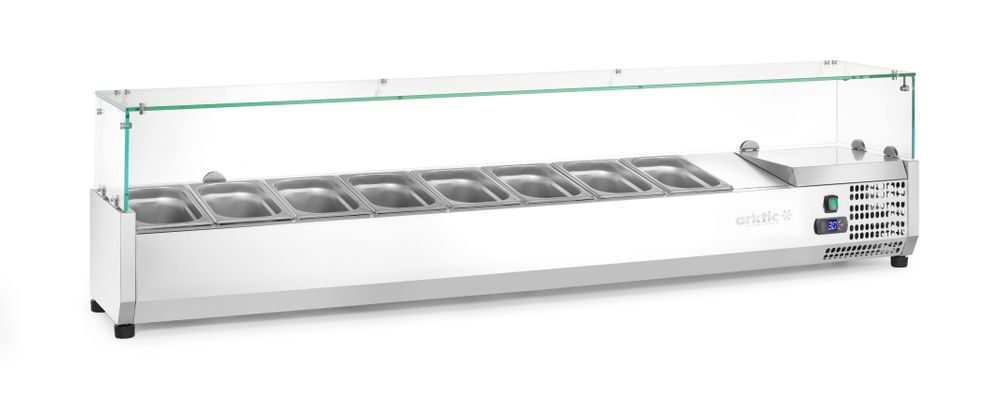 Vetrina refrigerata GN 1/4 Arktic - lunghezza 355 × larghezza 1808 × altezza 460 mm | HE232927