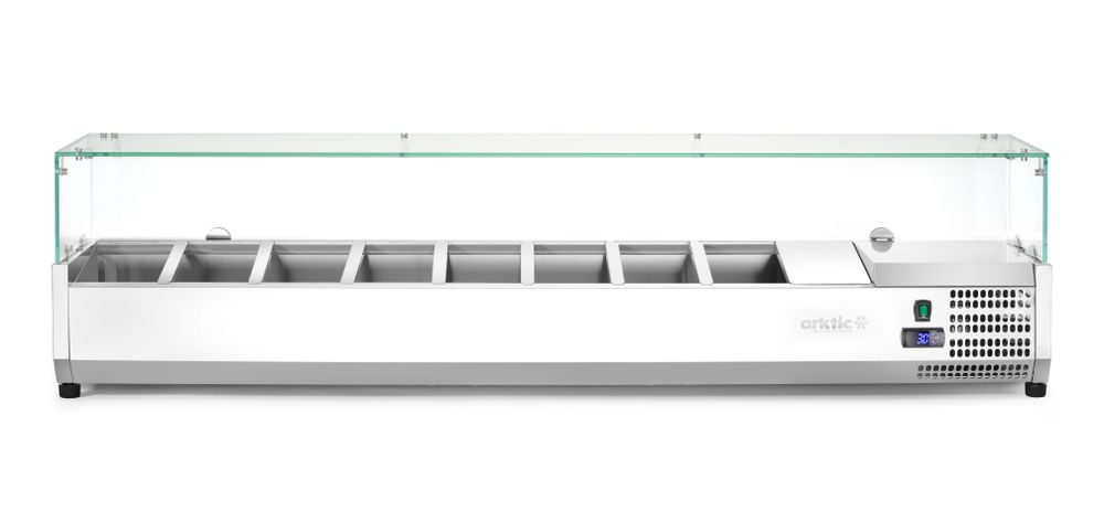Vetrina refrigerata GN 1/4 Arktic - lunghezza 355 × larghezza 1808 × altezza 460 mm | HE232927