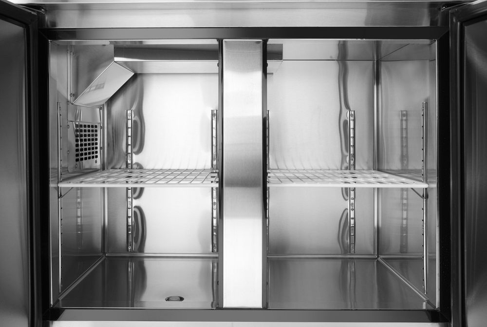 Banco refrigerato a due porte Kitchen Line 220L Arktic - lunghezza 599 × larghezza 1200 × altezza 886 mm | HE233344