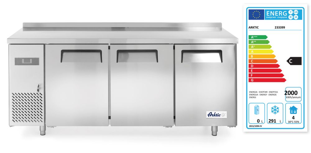 Congelatore a tre porte Kitchen Line 390L Arktic - lunghezza 599 × larghezza 1800 × altezza 886 mm | HE233399