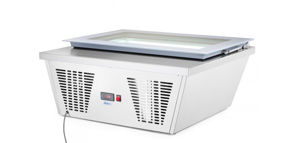 Congelatore vetrina per gelato Arktic - lunghezza 735 × larghezza 866 × altezza 380 mm | HE233689