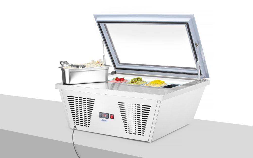 Congelatore vetrina per gelato Arktic - lunghezza 735 × larghezza 866 × altezza 380 mm | HE233689