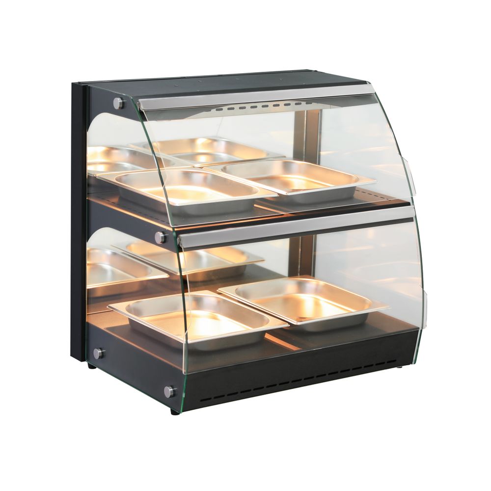 Vetrina riscaldata al quarzo a due livelli HENDI - lunghezza 485 × larghezza 650 × altezza 630 mm | HE233962