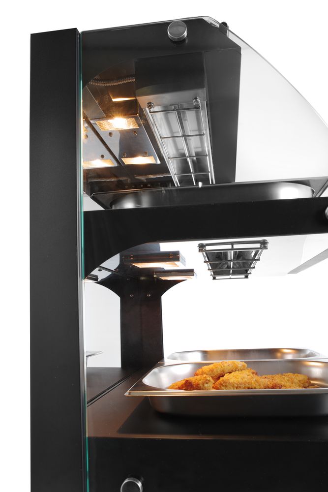 Vetrina riscaldata al quarzo a due livelli HENDI - lunghezza 485 × larghezza 650 × altezza 630 mm | HE233962