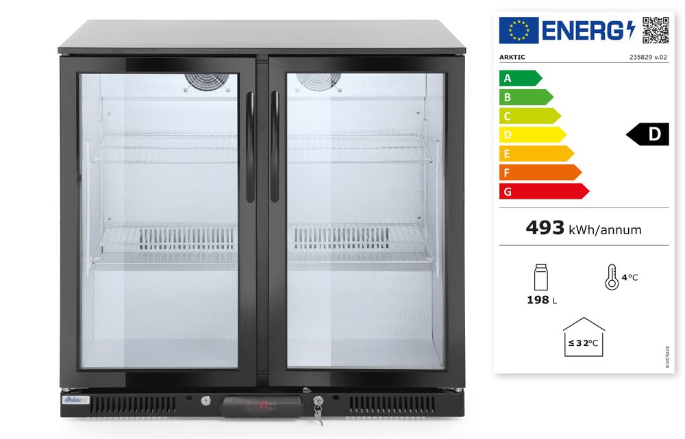 Frigorifero posteriore da bar con doppio sportello Arktic - lunghezza 540 × larghezza 900 × altezza 890 mm | HE235829