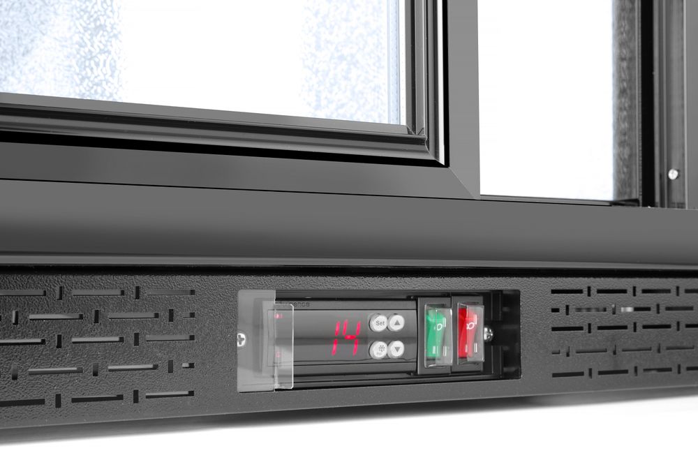 Frigorifero per barra posteriore con doppie porte scorrevoli Arktic - lunghezza 525 × larghezza 900 × altezza 890 mm |