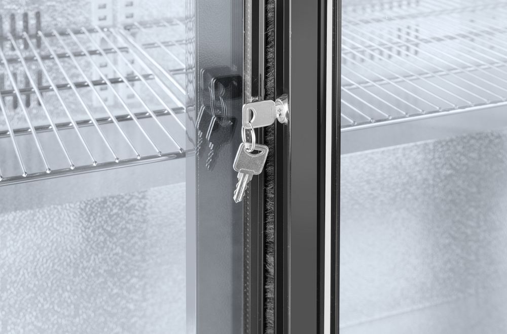 Frigorifero per barra posteriore con doppie porte scorrevoli Arktic - lunghezza 525 × larghezza 900 × altezza 890 mm |