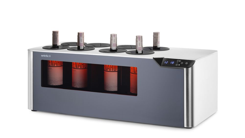 Frigorifero da banco, cantina a 2 zone Arktic - lunghezza 386 × larghezza 802 × altezza 295 mm | HE237380