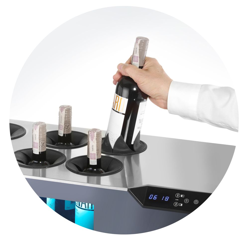 Frigorifero da banco, cantina a 2 zone Arktic - lunghezza 386 × larghezza 802 × altezza 295 mm | HE237380