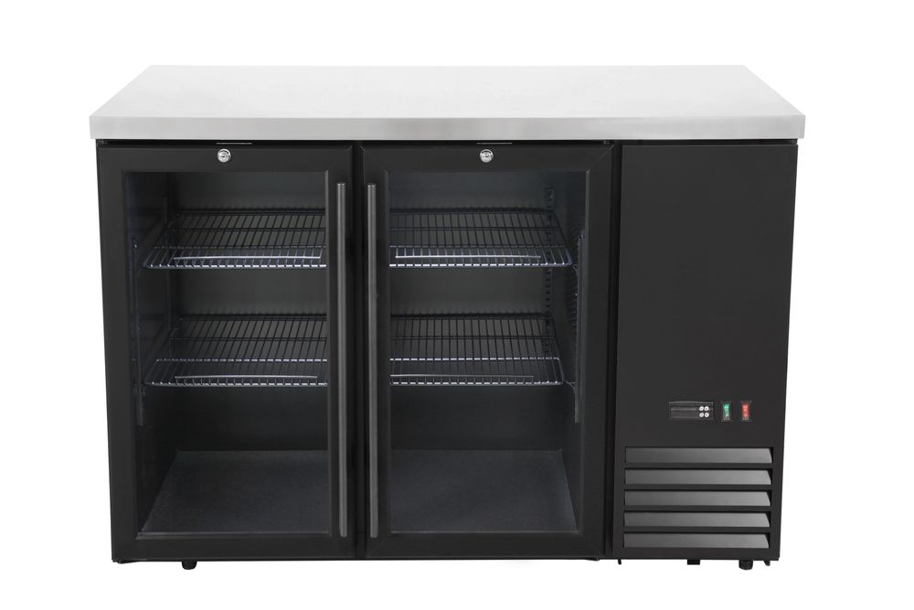 Bancone refrigerato, con porte in vetro Arktic | HE241325