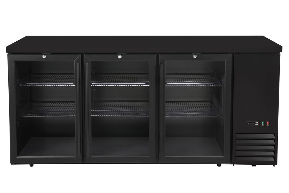 Bancone bar refrigerato, con porte in vetro Arktic | HE241349