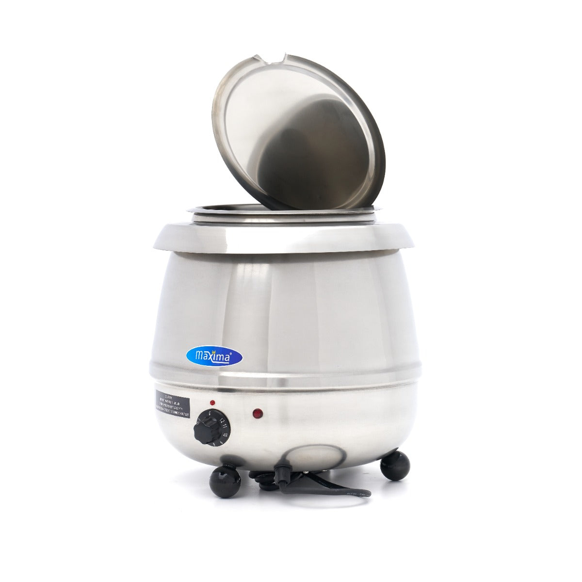 Scaldazuppe – 10 l – Pentola Interna Removibile – Acciaio Inox – con Fessura per il Mestolo – MAXIMA 09306100