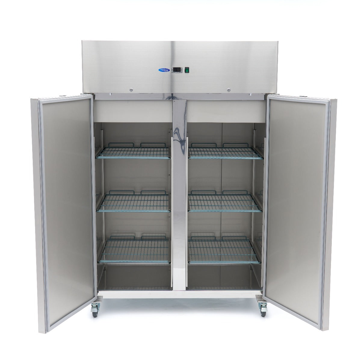 Congelatore - 1200L - 6 Ripiani Regolabili (2/1GN) - Acciaio Inox - su Ruote – MAXIMA 09400017 – dettaglio 2