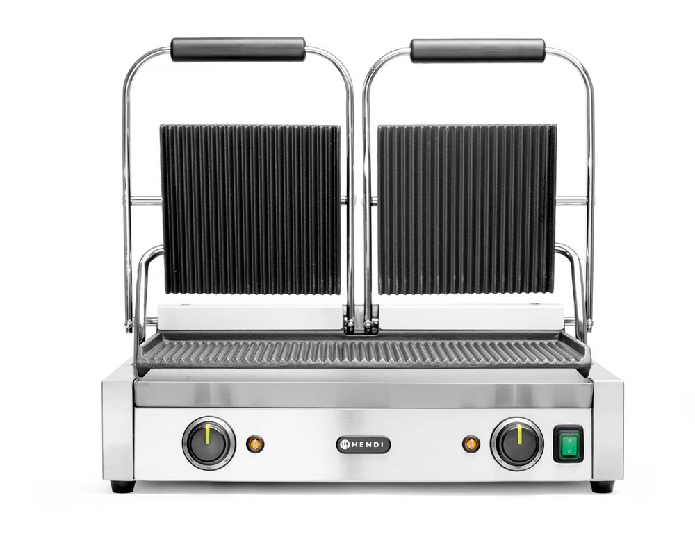 Piastra panini, versione doppia HENDI - lunghezza 400 × larghezza 580 × altezza 212 mm | HE263709