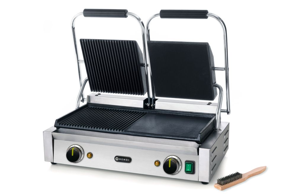 Piastra panini - versione doppia HENDI - lunghezza 402 × larghezza 574 × altezza 220 mm | HE263907