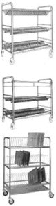 Carrello scolapiatti a 3 piani e 1 piano scolapiatti mm.1020x620x1590 h. INOX BIM, codice BA.320. Immagine rappresentativa della serie; fare riferimento alla descrizione del modello.