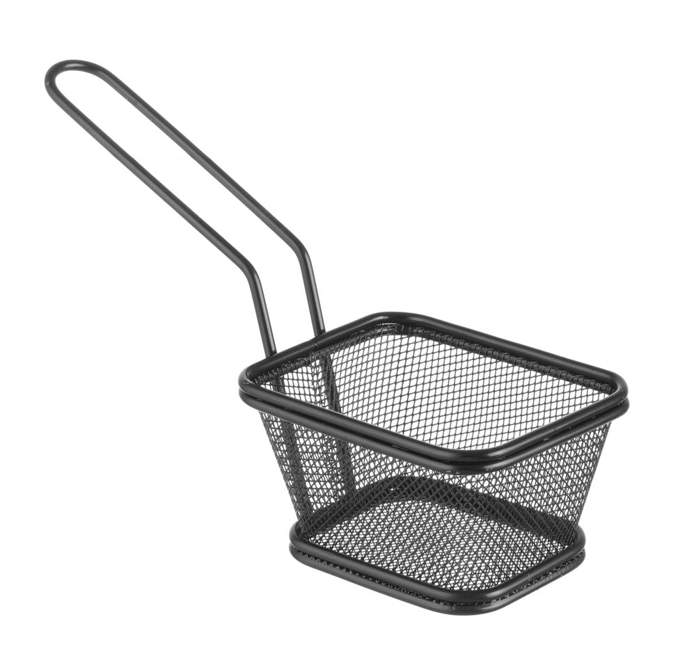 Mini cestelli per fritture impilabili neri HENDI - lunghezza 220 × larghezza 92 × altezza 130 mm | HE425671