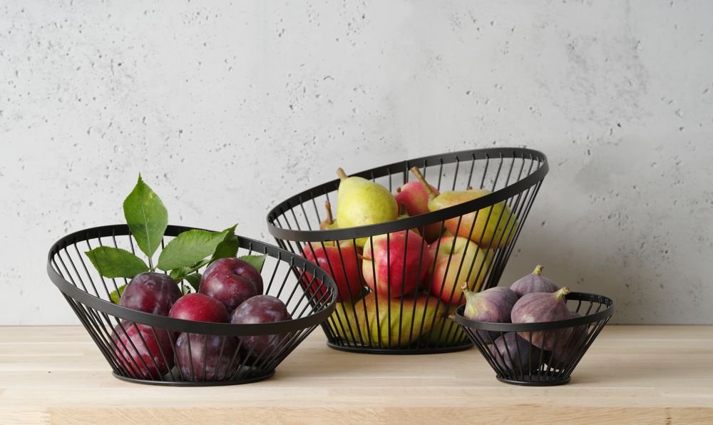 Cestino per frutta rotondo nero HENDI - Ø 300 mm | HE427071