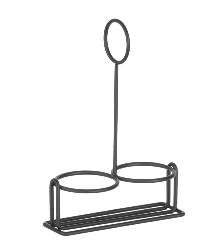 Set per condimenti nero HENDI - lunghezza 64 × larghezza 136 × altezza 192 mm | HE427170