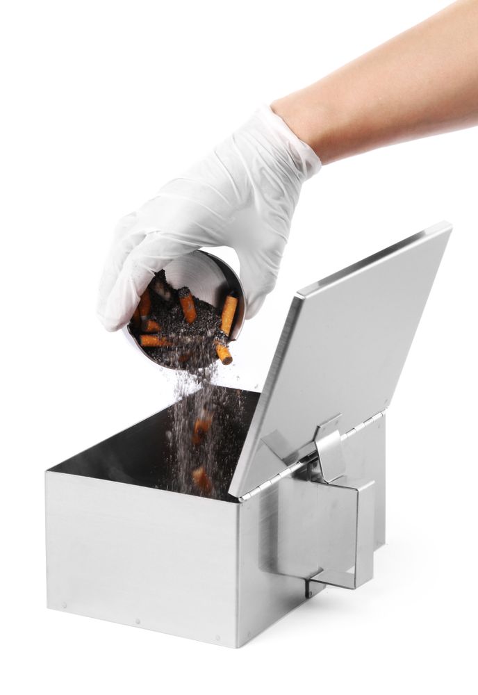 Cestino posacenere inox HENDI - lunghezza 170 × larghezza 204 × altezza 105 mm | HE440506