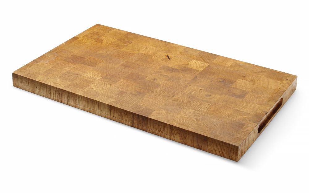 Tagliere di servizio in quercia, con venatura sul bordo HENDI - lunghezza 265 × larghezza 325 × altezza 30 mm | HE505458