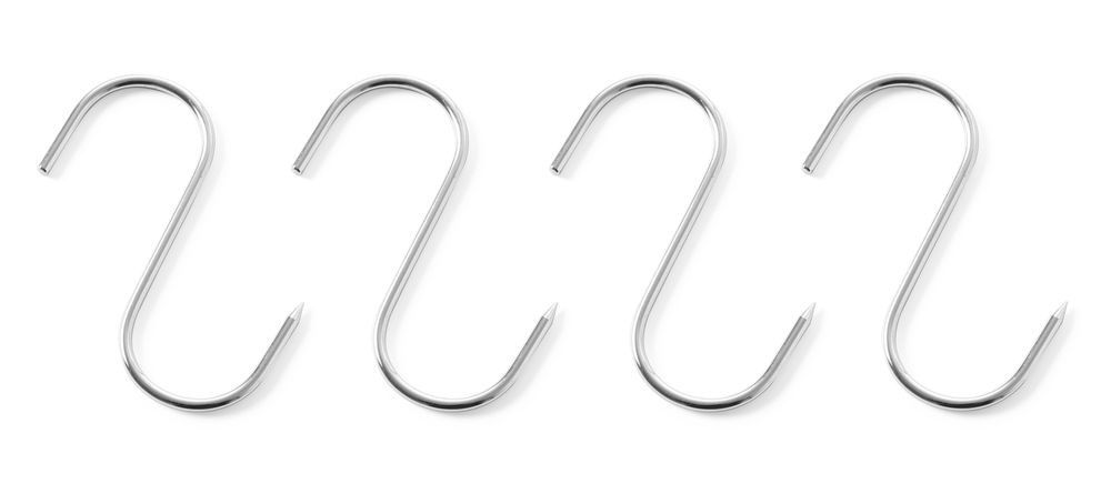 Mezzi ganci per carne HENDI - lunghezza 52 × larghezza 4 × altezza 104 mm | HE513538