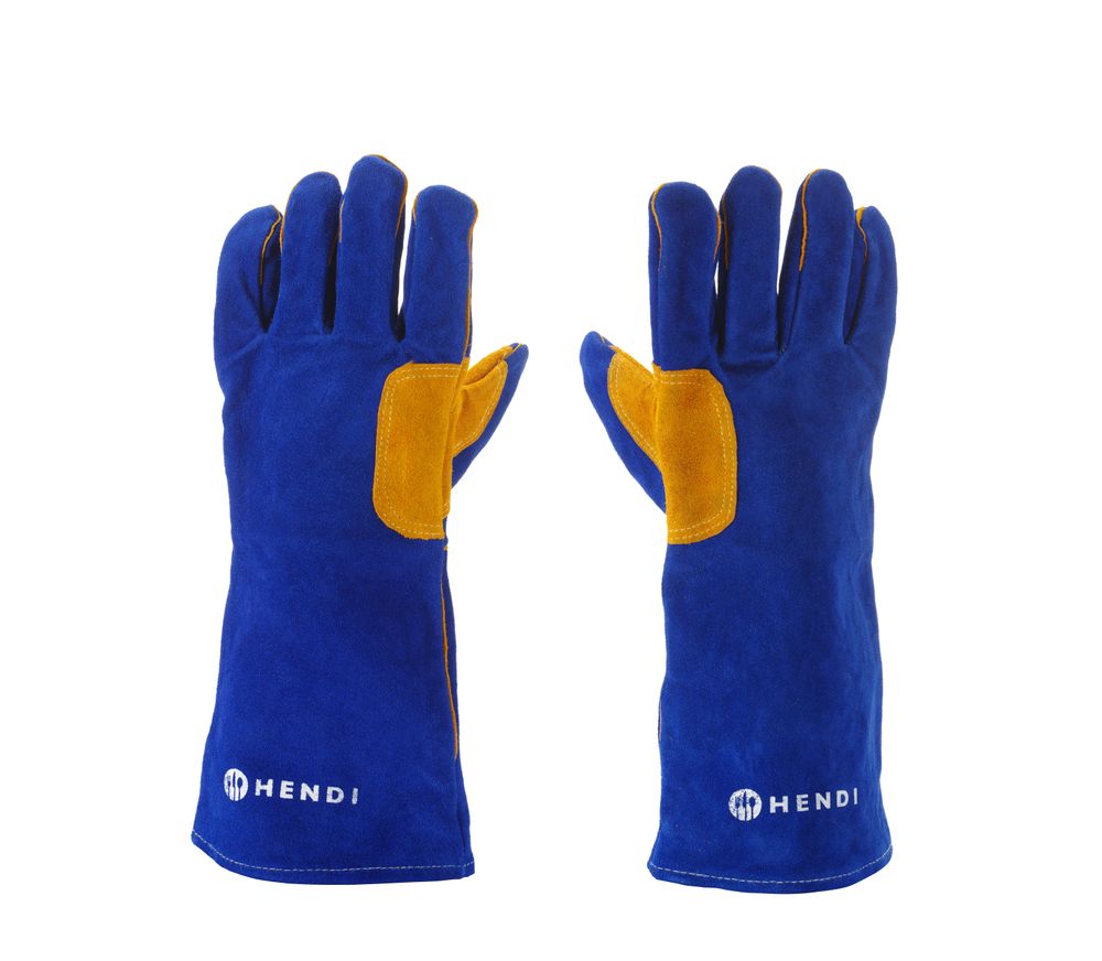 Guanti resistenti al calore, in vera pelle HENDI - lunghezza 405 × larghezza 192 × altezza 30 mm | HE556597