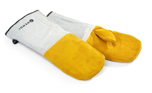 Muffole da barbecue in pelle resistenti al calore - 2 pezzi HENDI - lunghezza 450 × larghezza 190 × altezza 18 mm | HE556658
