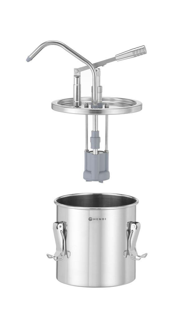 Contenitore per salsa in acciaio inossidabile con dispenser HENDI - Ø 198 mm | HE558102