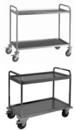 Carrello trasporto pesante con 2 rip. saldati mm.1070x620x950 h. INOX BIM, codice CA.620. Immagine rappresentativa della serie; fare riferimento alla descrizione del modello.