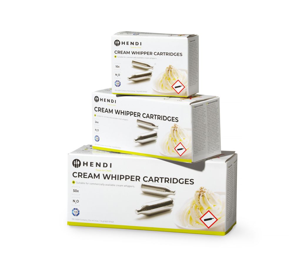 Capsule per panna HENDI - lunghezza 17 × larghezza 17 × altezza 65 mm | HE586907