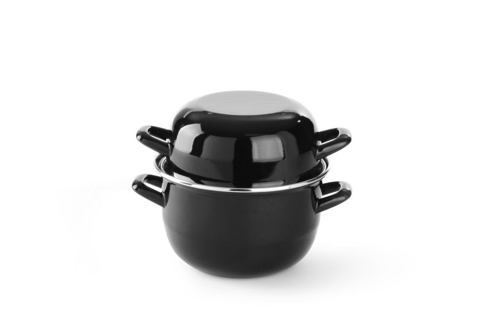 Tegame smaltato per mitili - con coperchio HENDI - Ø 200 mm | HE625002