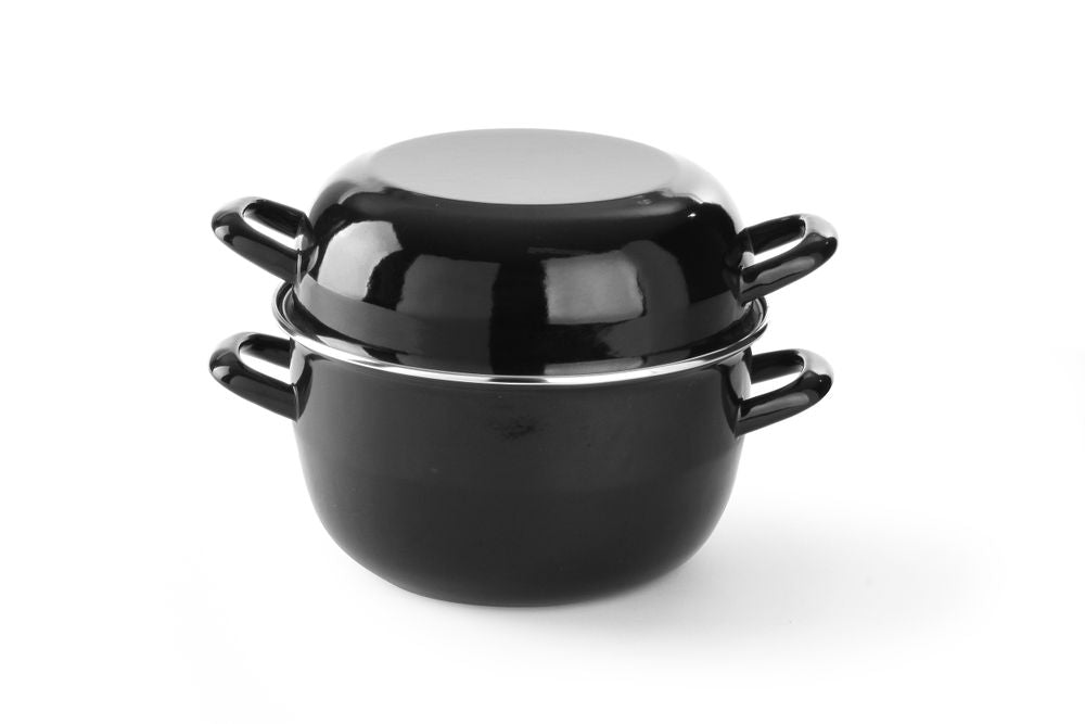 Tegame smaltato per mitili - con coperchio HENDI - Ø 260 mm | HE625101