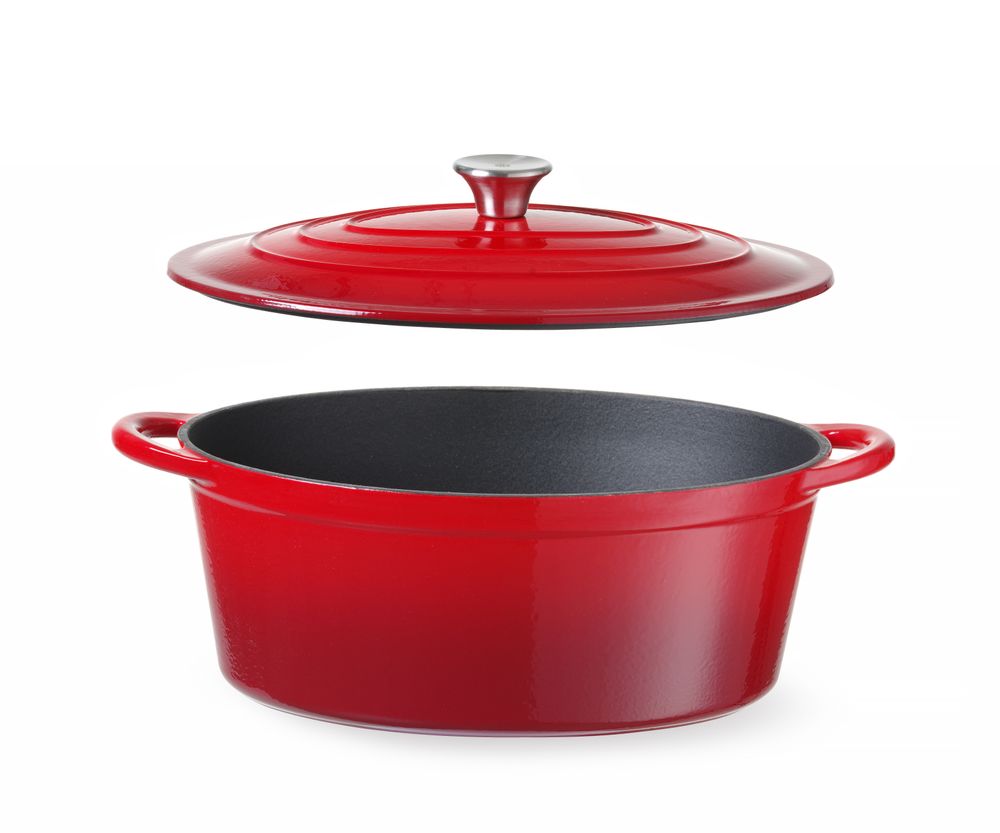Casseruola in ghisa vetrificata. HENDI - lunghezza 260 × larghezza 405 × altezza 195 mm | HE626825