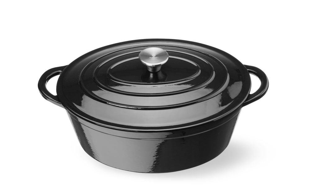 Casseruola in ghisa vetrificata. HENDI - lunghezza 260 × larghezza 405 × altezza 195 mm | HE626863