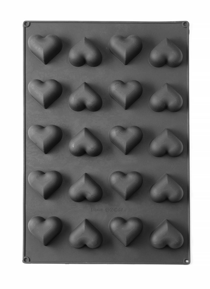 Forma in silicone cuori HENDI - lunghezza 375 × larghezza 565 × altezza 35 mm | HE677254