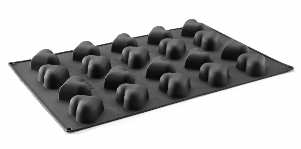 Forma in silicone cuori HENDI - lunghezza 375 × larghezza 565 × altezza 35 mm | HE677254