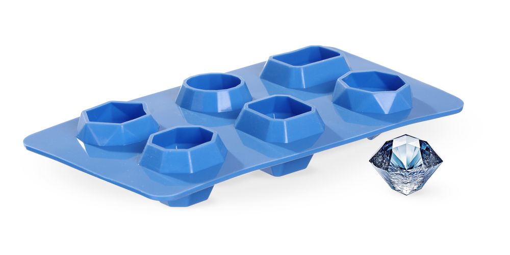 Stampo per cubetti di ghiaccio a forma di gemma BarUp - lunghezza 105 × larghezza 190 × altezza 35 mm | HE679012