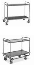 INOX BIM CS.701 – illustrazione rappresentativa della serie Carrelli con piani stampati a vassoio