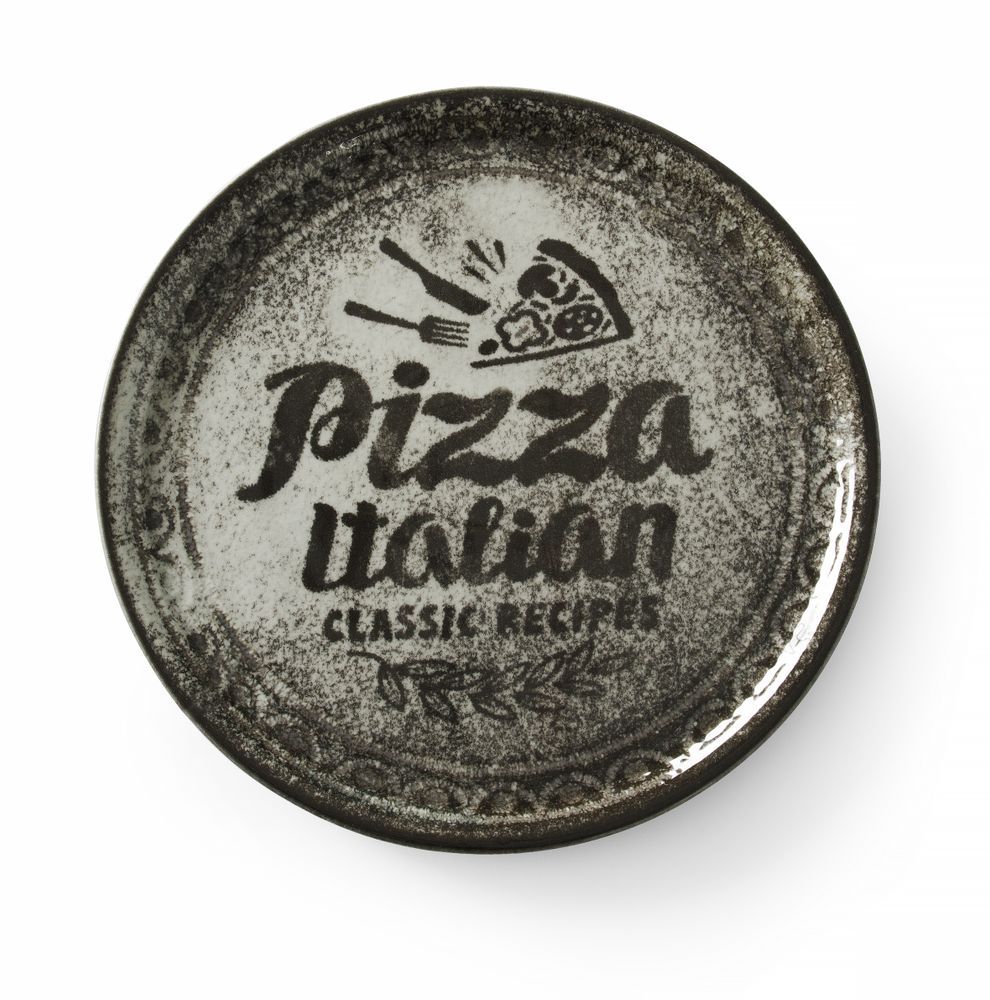 Piatto pizza Collezione Ricette Nero. HENDI - Ø 330 mm | HE778937