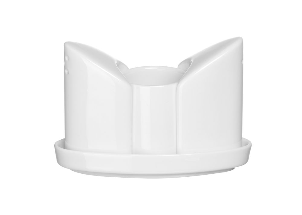 Set shaker per sale e pepe con portastuzzicadenti HENDI - lunghezza 54 × larghezza 126 × altezza 86 mm | HE786420