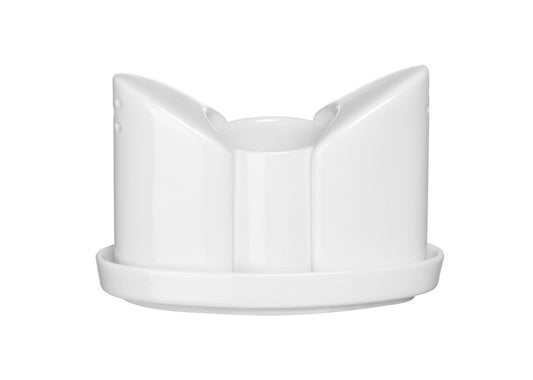 Set shaker per sale e pepe con portastuzzicadenti HENDI - lunghezza 54 × larghezza 126 × altezza 86 mm | HE786420