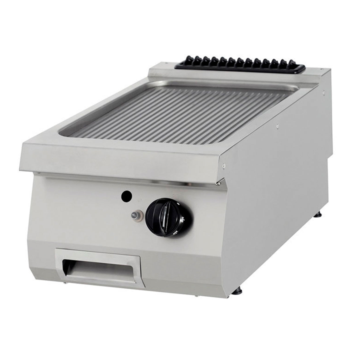 Premium Piastra - Cromo Scanalato - Unità Singola - Profondità 90cm - Gas – MAXIMA 09398568