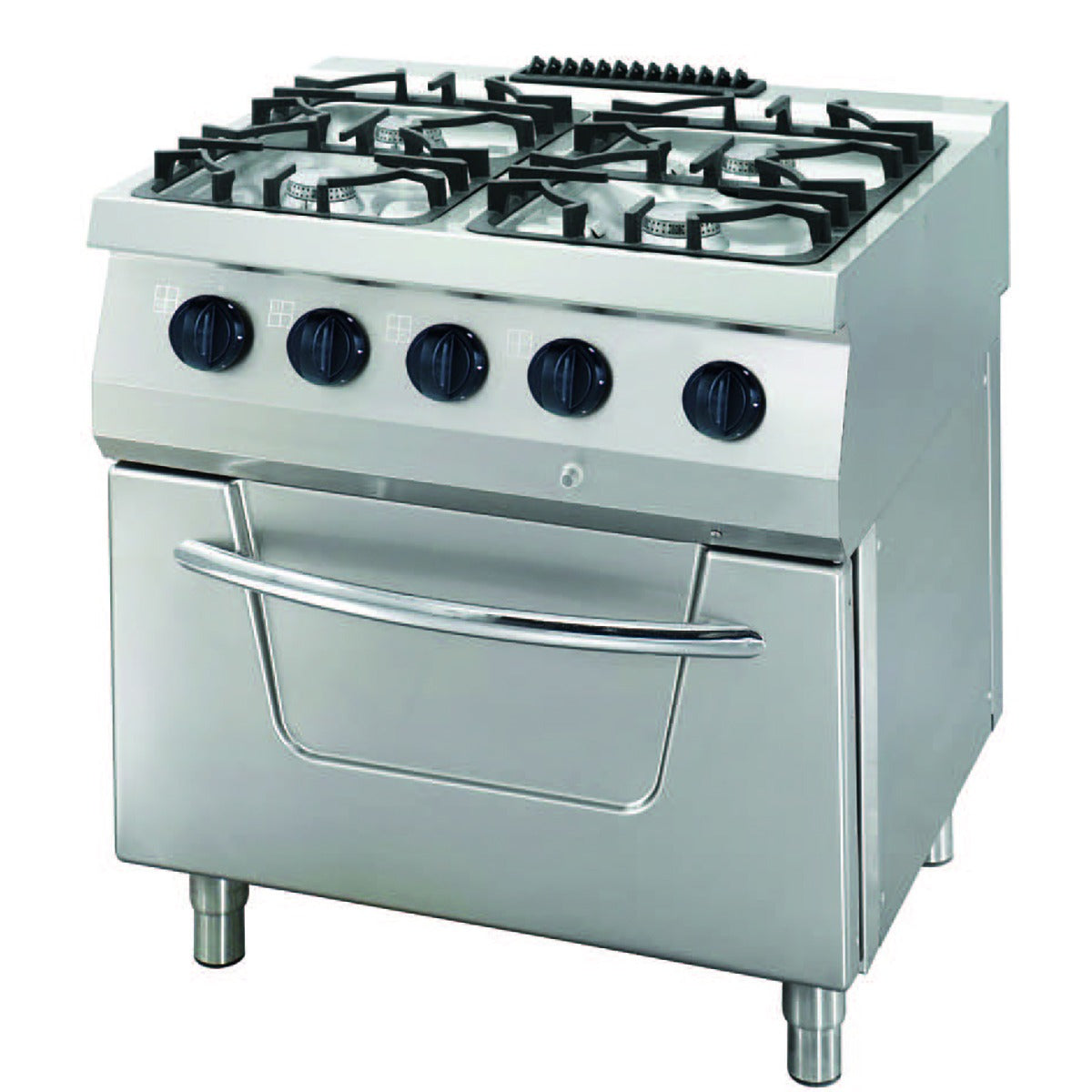 Heavy Duty Fornelli - 4 Fuochi - Unità Doppia - Profondità - 31 kW - Gas con forno – MAXIMA 09396102