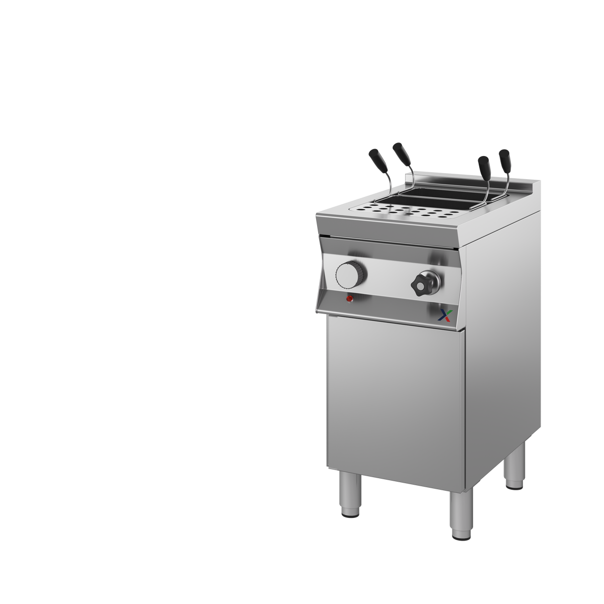 Cuocipasta elettrico base armadiata 1ant mm.400x700x850/900h cestelli esclusi. INOX BIM, codice 7CCPE1. Immagine rappresentativa della serie; fare riferimento alla descrizione del modello.
