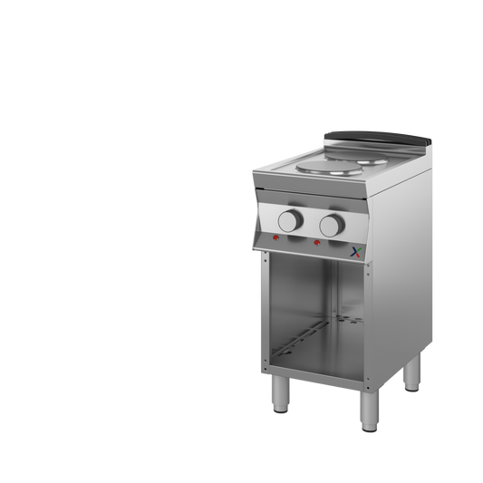 Cucina Elettrica Armadiata 2 Piastre Inox AISI 304 – Profondità 70 cm